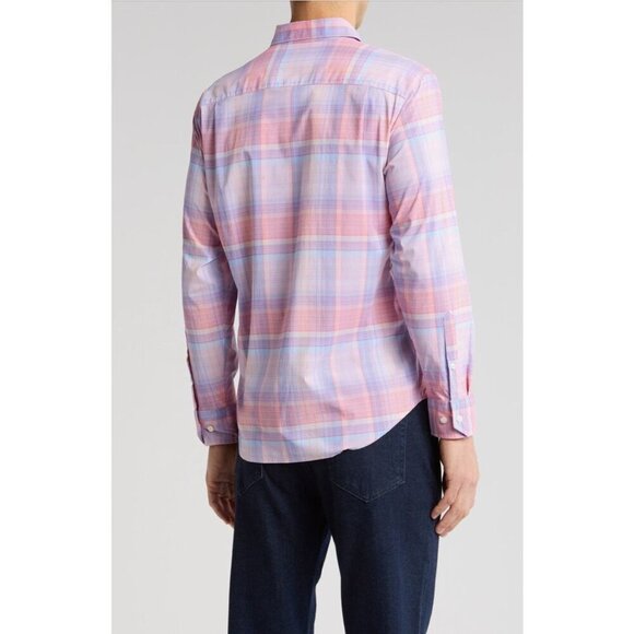 Tommy Bahama Mens Orange Blue Plaid Siesta Key Charmed Button Up Shirt Sz XL New - Picture 3 of 11